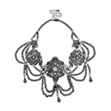 Pentagram Dangle Choker Necklace at Spencer's