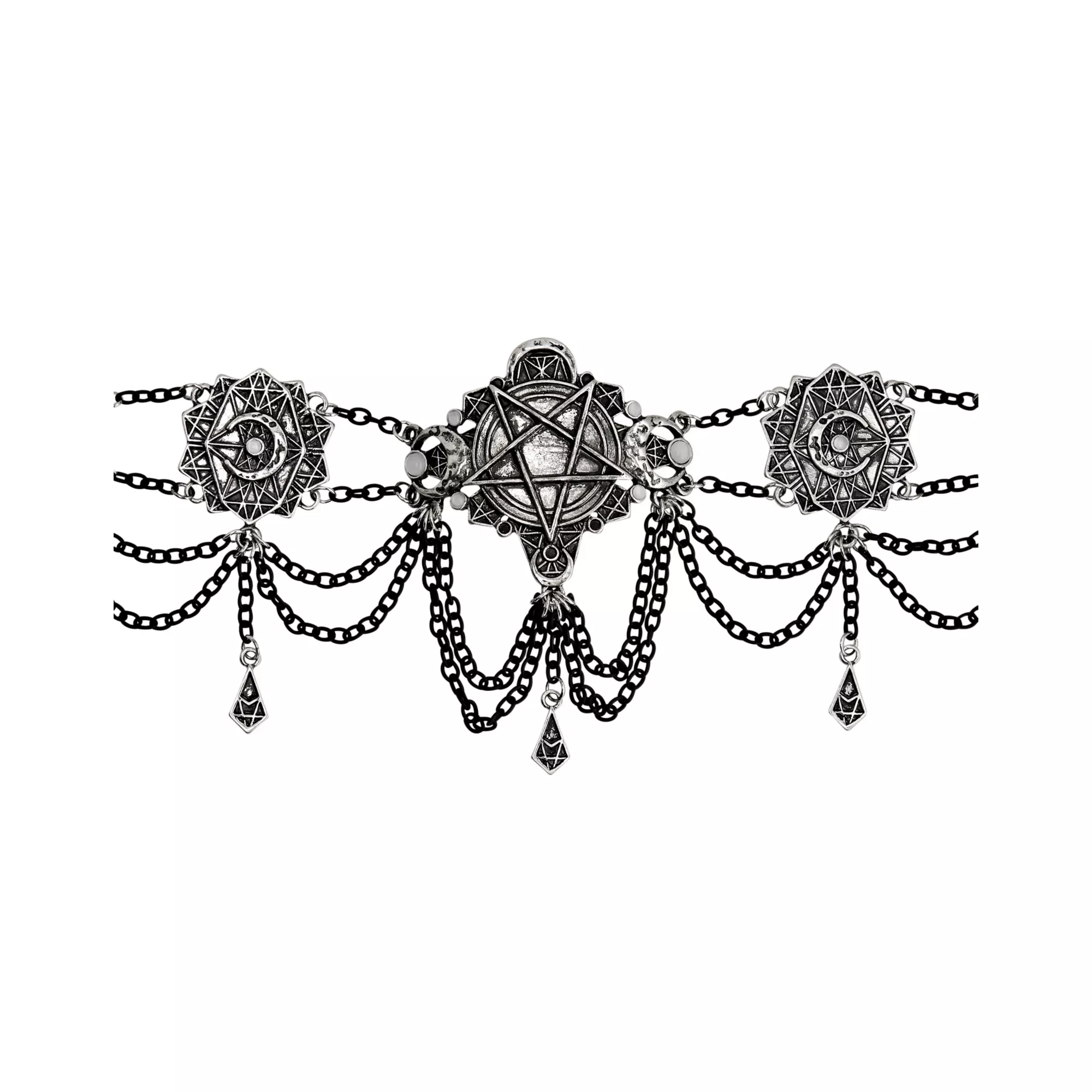 Pentagram Dangle Choker Necklace at Spencer's