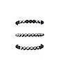 Hematite Beaded Bracelets - 3 Pack