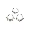 Multi-Pack CZ Fake Septum Rings - 3 Pack at Spencer's