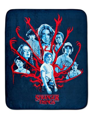 Netflix Stranger Things Simple Red Logo Fleece Blanket by Ramy Atla - Pixels