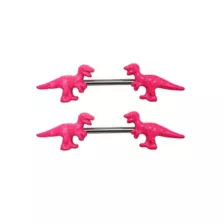 Glow In The Dark T. Rex Nipple Barbells - 14 Gauge at Spencer's