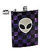 Galaxy Checkered Alien Flask - 8 oz.