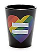 Rainbow Heart Equality Shot Glass - 1.5 oz.