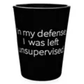 In My Defense Shot Glass at Spencer's