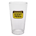 Danger Giant Penis Pint Glass - 16 oz. at Spencer's