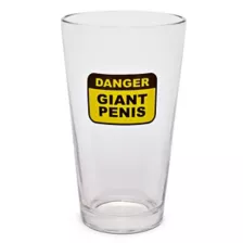 Danger Giant Penis Pint Glass - 16 oz. at Spencer's