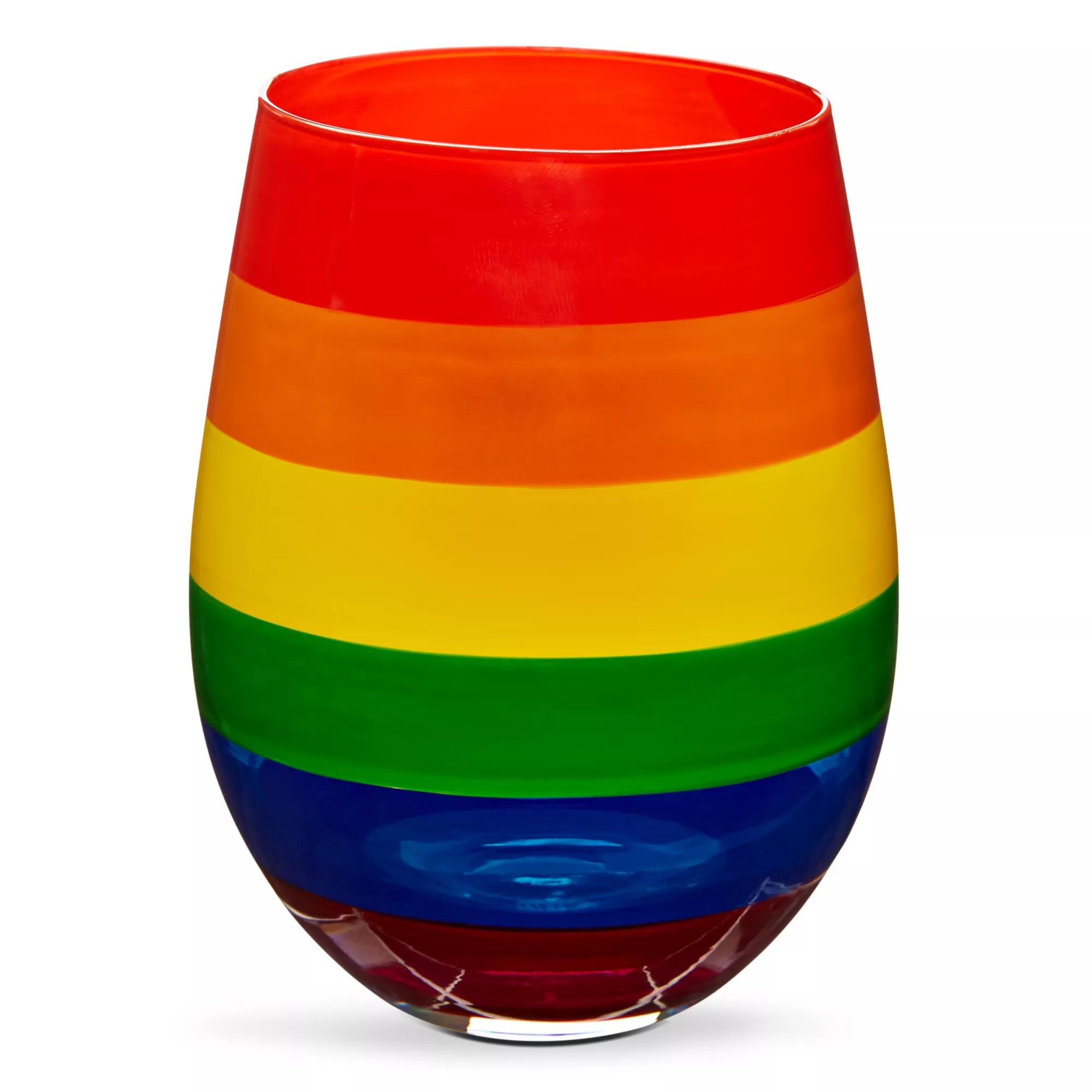 Pride Flag Stemless Wine Glass - 20 oz. at Spencer's