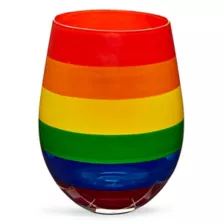 Pride Flag Stemless Wine Glass - 20 oz. at Spencer's