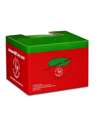 Boxed Sriracha Noodle Bowl and Chopsticks Set