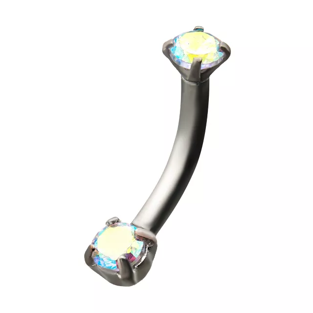 Blue and Yellow Gem Belly Ring – 14 Gauge at Spencer's