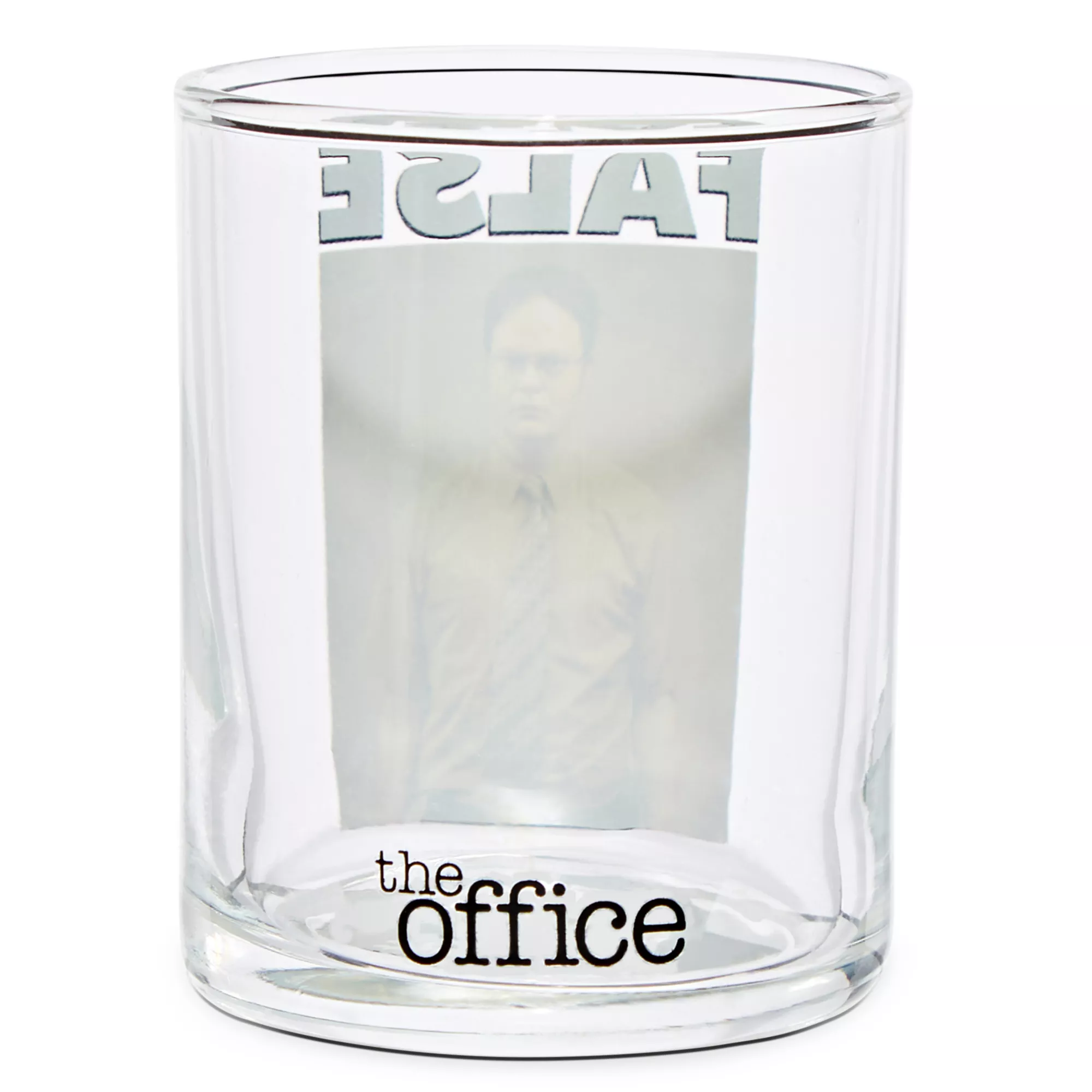 False Dwight Schrute Shot Glass 3 oz. - The Office at Spencer's