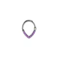 Purple CZ Septum Ring - 16 Gauge at Spencer's