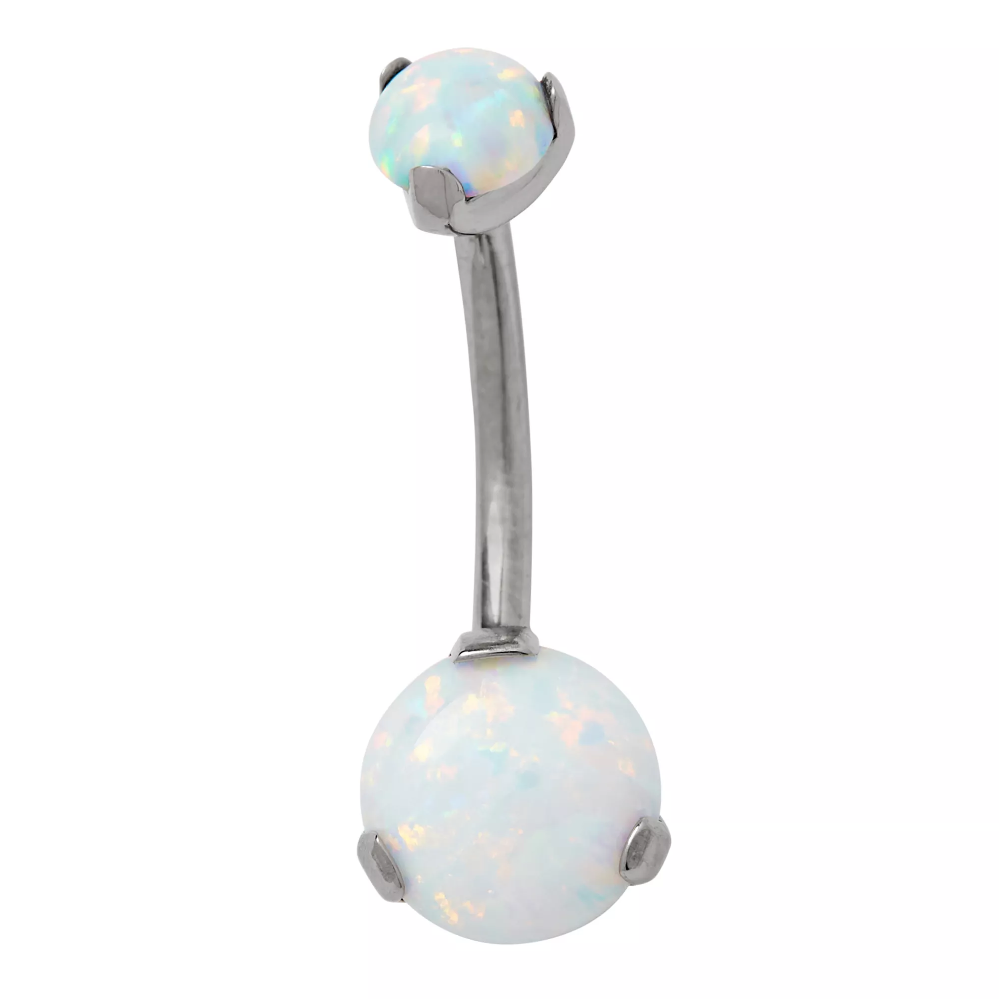 Opal-Effect Belly Ring - 14 Gauge at Spencer's