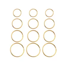 Multi-Pack Goldtone Hoop Nose Rings - 12 Pack at Spencer's