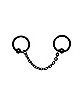 Hoop Chain Industrial Earring - 14 Gauge