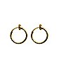 Goldtone Fake Hoop Earrings