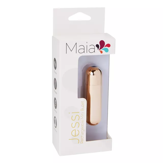 Rose Goldtone 10 Function Rechargeable Waterproof Bullet Vibrator - 3 Inch at Spencer's