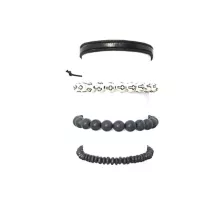 Multi-Pack Cross Bead Bracelets - 4 Pack at Spencer's