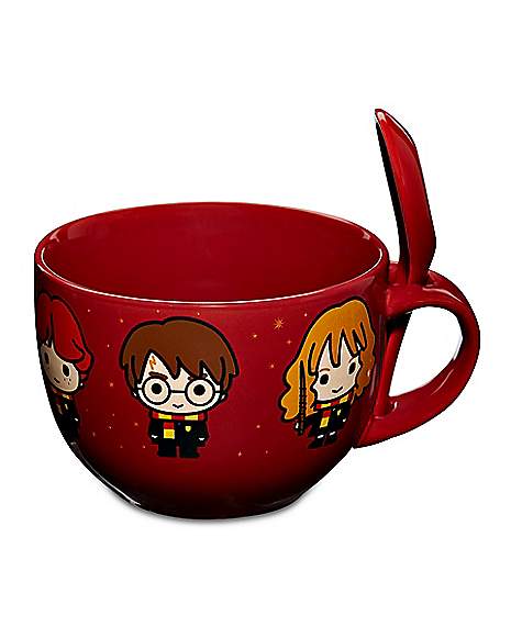 Chibi Harry Potter Soup Mug with Spoon - 24 oz. - Spencer's