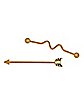 Goldtone Arrow and Coil Industrial Barbell 2 Pack - 14 Gauge