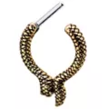 Goldtone Snake Clicker Septum Ring – 16 Gauge at Spencer's