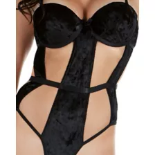 Black Velvet Bodysuit at Spencer's