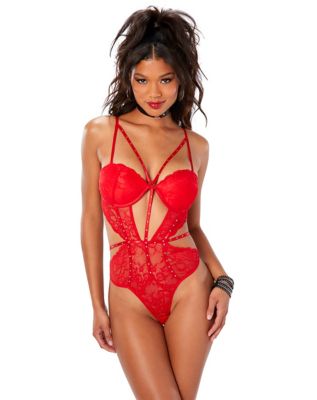 Red Lace Bodysuit -