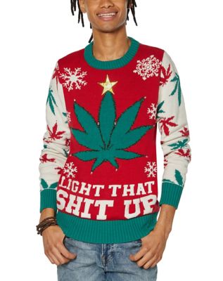 Ugly Christmas Sweater Mens Extra Large Spencers Light Up Long Sleeve Sound