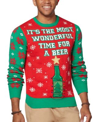 Spencer's It’s The Most Wonderful Time For A Beer Ugly Christmas Sweater