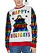 Light-Up Happy Holigays Rainbow Sweatshirt