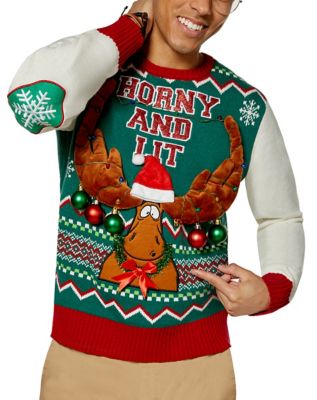 Button up best sale ugly christmas sweater