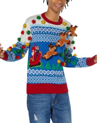 Ugly Christmas Party Sweater Humping Reindeer Funny Long Sleeve T-Shirt :  : Clothing, Shoes & Accessories