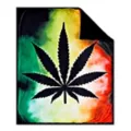 Rasta Leaf Smoke Fleece Blanket at Spencer's