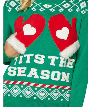 Tits The Season Ugly Christmas Sweater