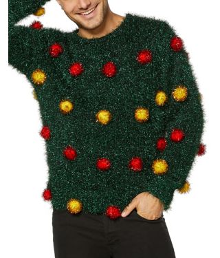 Tinsel Christmas Tree Ugly Christmas Sweater
