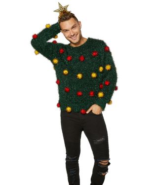 Tinsel Ugly Christmas Sweater 