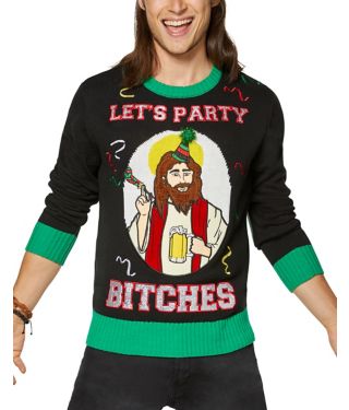 Let's Party Jesus Ugly Christmas Sweater