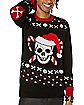 Candy Cane Skull Ugly Christmas Sweater