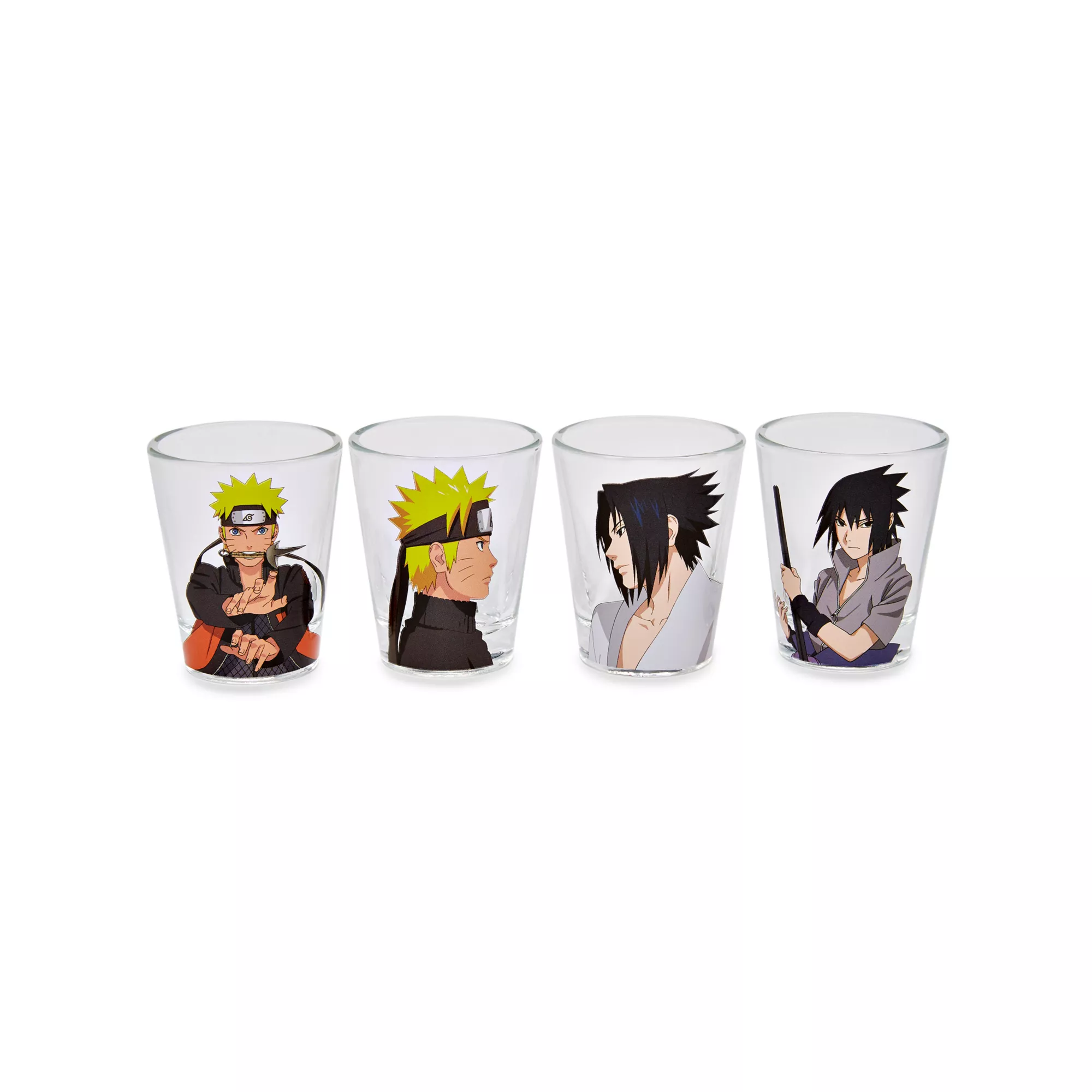 Sasuke and Naruto Mini Glasses 2 oz. - 4 Pack at Spencer's