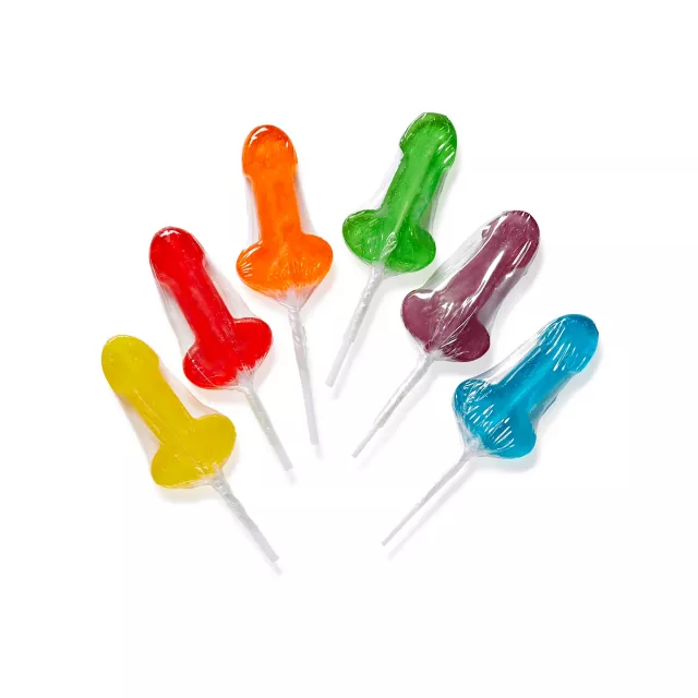 Multi-Pack Rainbow Penis Candy Lollipops