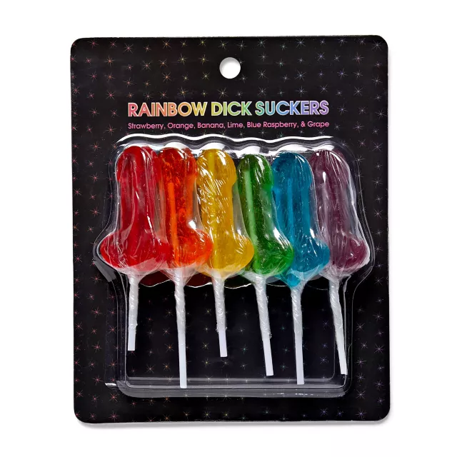 Multi-Pack Rainbow Penis Candy Lollipops