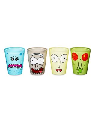 Rick and Morty 1.5-Ounce Plastic Mini Shot Glass Cups Set of 4