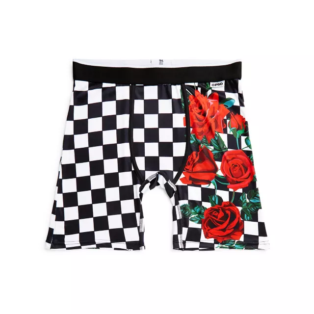 Checkered Rose Boxer Briefs at Spencer's