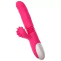 Ultimate Threesome Pink Thrusting Rechargeable Rabbit Vibrator 9.3 Inch - Hott Love Extreme at Spencer's