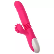 Ultimate Threesome Pink Thrusting Rechargeable Rabbit Vibrator 9.3 Inch - Hott Love Extreme at Spencer's