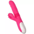 Ultimate Threesome Pink Thrusting Rechargeable Rabbit Vibrator 9.3 Inch - Hott Love Extreme at Spencer's