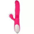 Ultimate Threesome Pink Thrusting Rechargeable Rabbit Vibrator 9.3 Inch - Hott Love Extreme at Spencer's