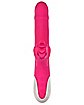 Ultimate Threesome Pink Thrusting Rechargeable Splashproof Rabbit Vibrator 9.3 Inch - Hott Love Extreme
