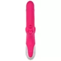 Ultimate Threesome Pink Thrusting Rechargeable Rabbit Vibrator 9.3 Inch - Hott Love Extreme at Spencer's